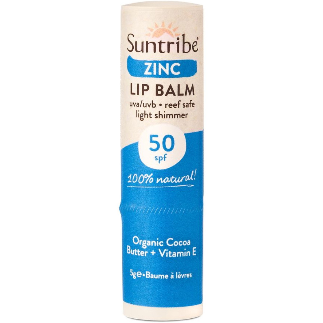 2026 Suntribe Organic Mineral Zinc Lip Balm SPF 50 STLBZS